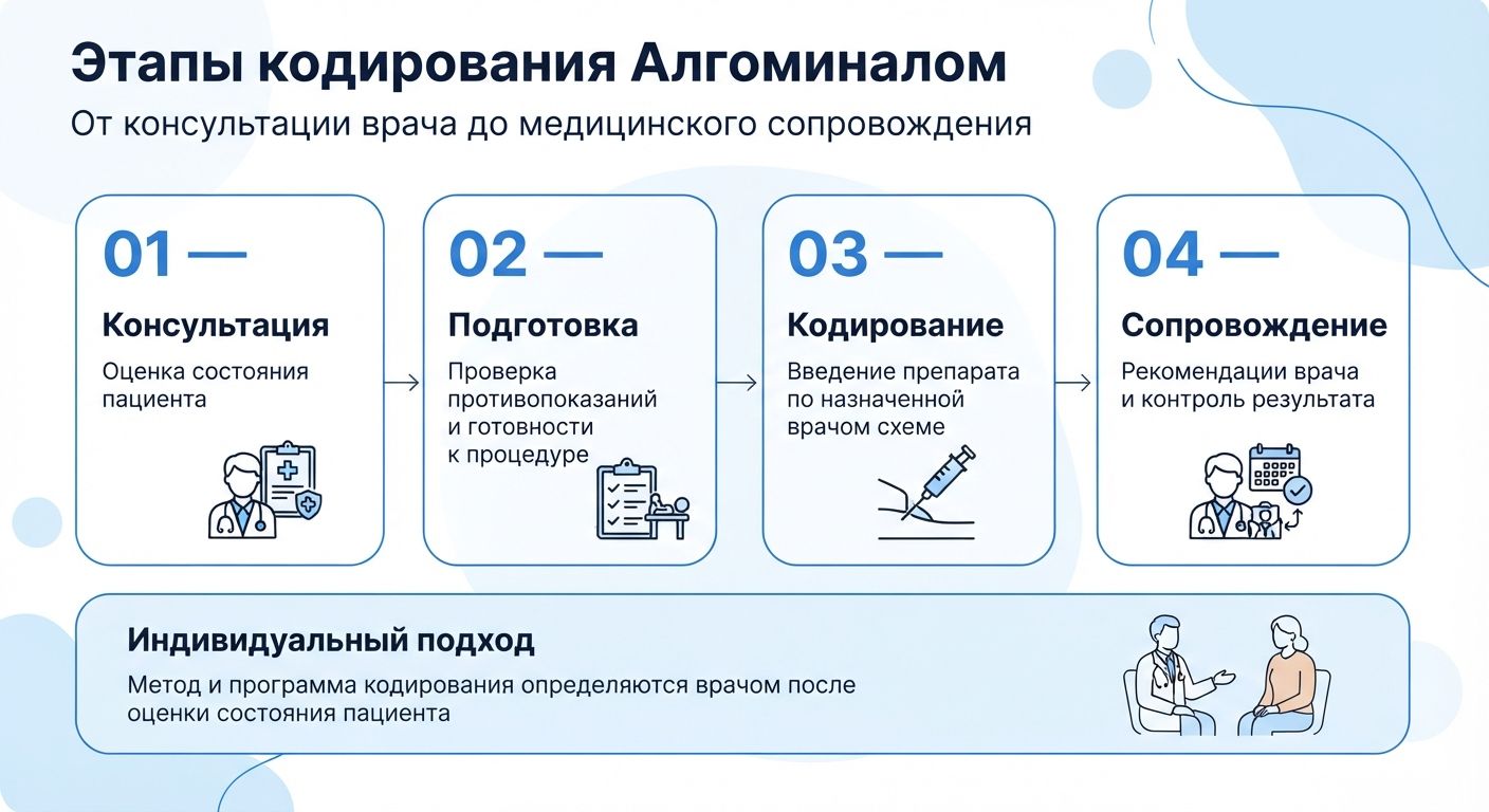 Кодирование препаратом «Алгоминал» в Усмани инфографика